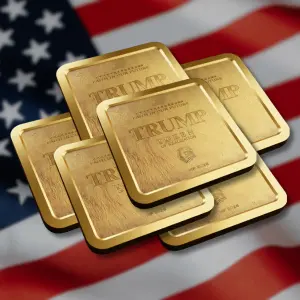 Trump Token of Realization Benefits Gold Plated Patriotic Collectible USA